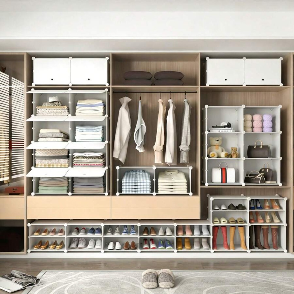 8段式シューズ収納キャビネット（扉付き）、積み重ね可能・取り - Shoe Rack Cabinet Narrow Entryway のレビューと価格
