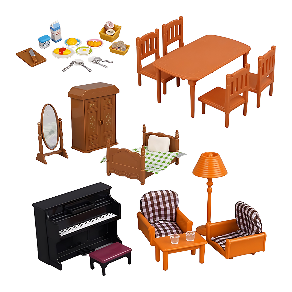 ミニチュア家具 1:12 ドールハウスキッチンリビングルーム - Bedroom Furniture のレビューと価格