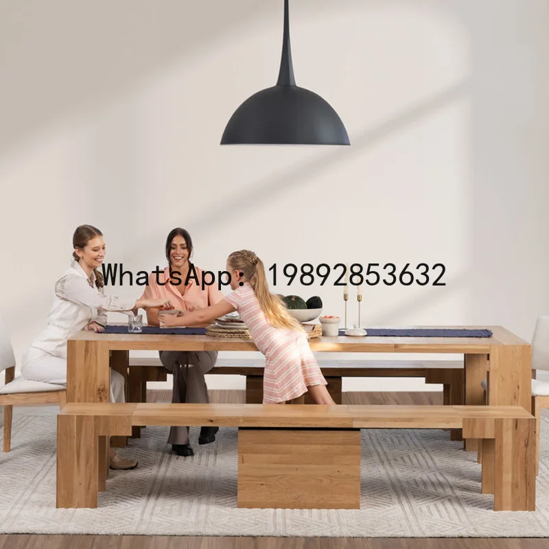 H5.15 拡張式ダイニングテーブル - 無垢材、折りたたみ - Chairs のレビューと価格