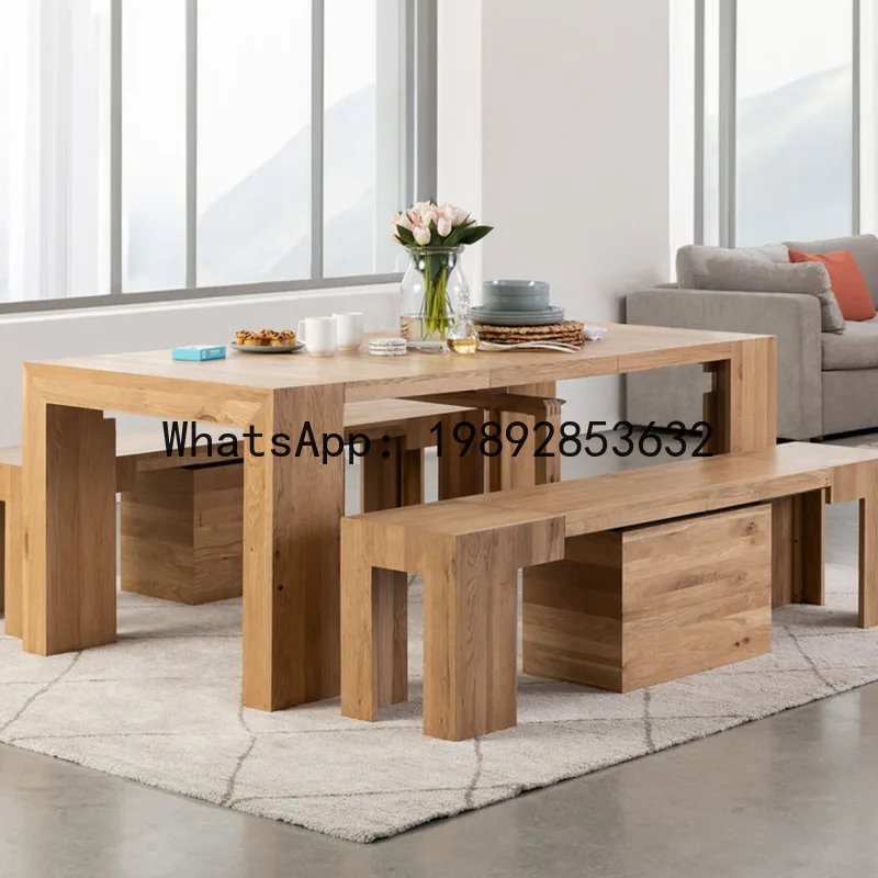 H5.15 拡張式ダイニングテーブル - 無垢材、折りたたみ - Chairs のレビューと価格